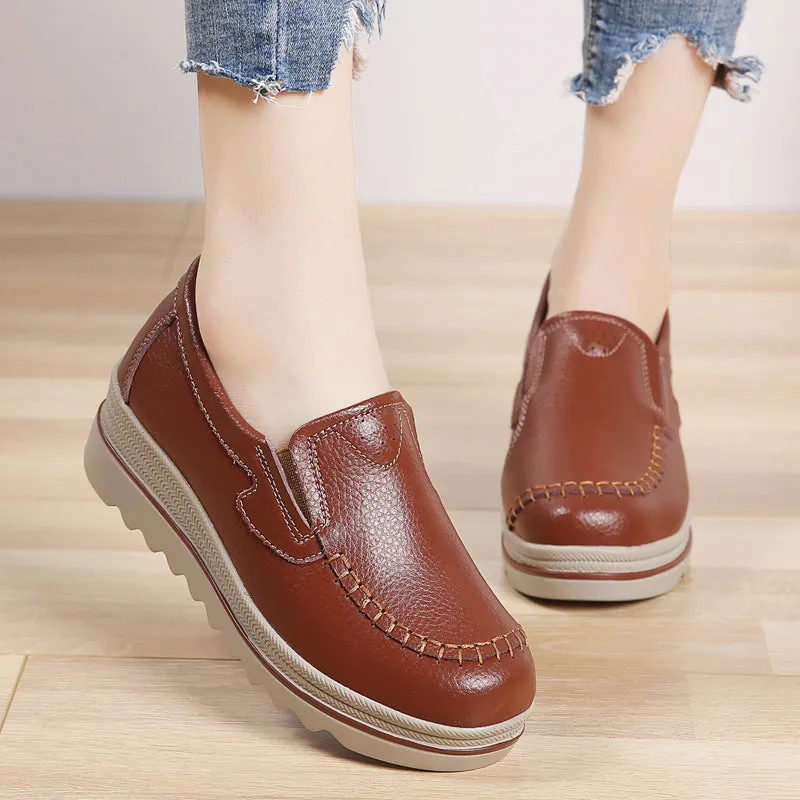 Casual Shoes Women Leather Shoes