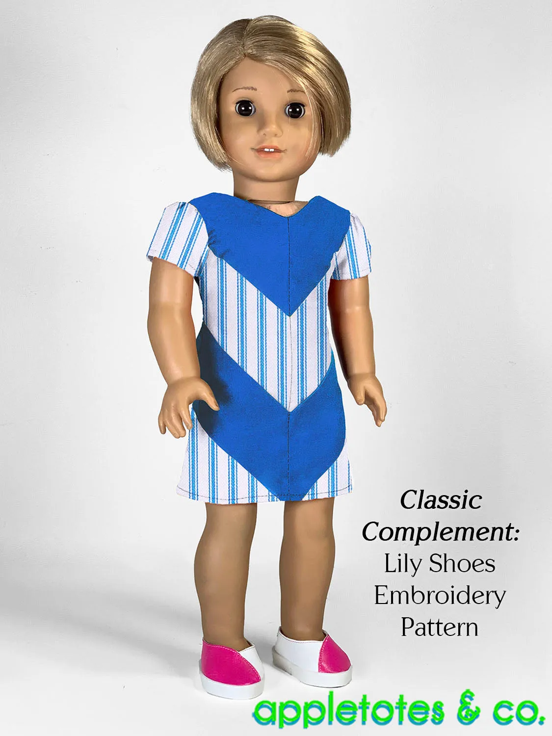 Chevron Dress 18 Inch Doll Sewing Pattern