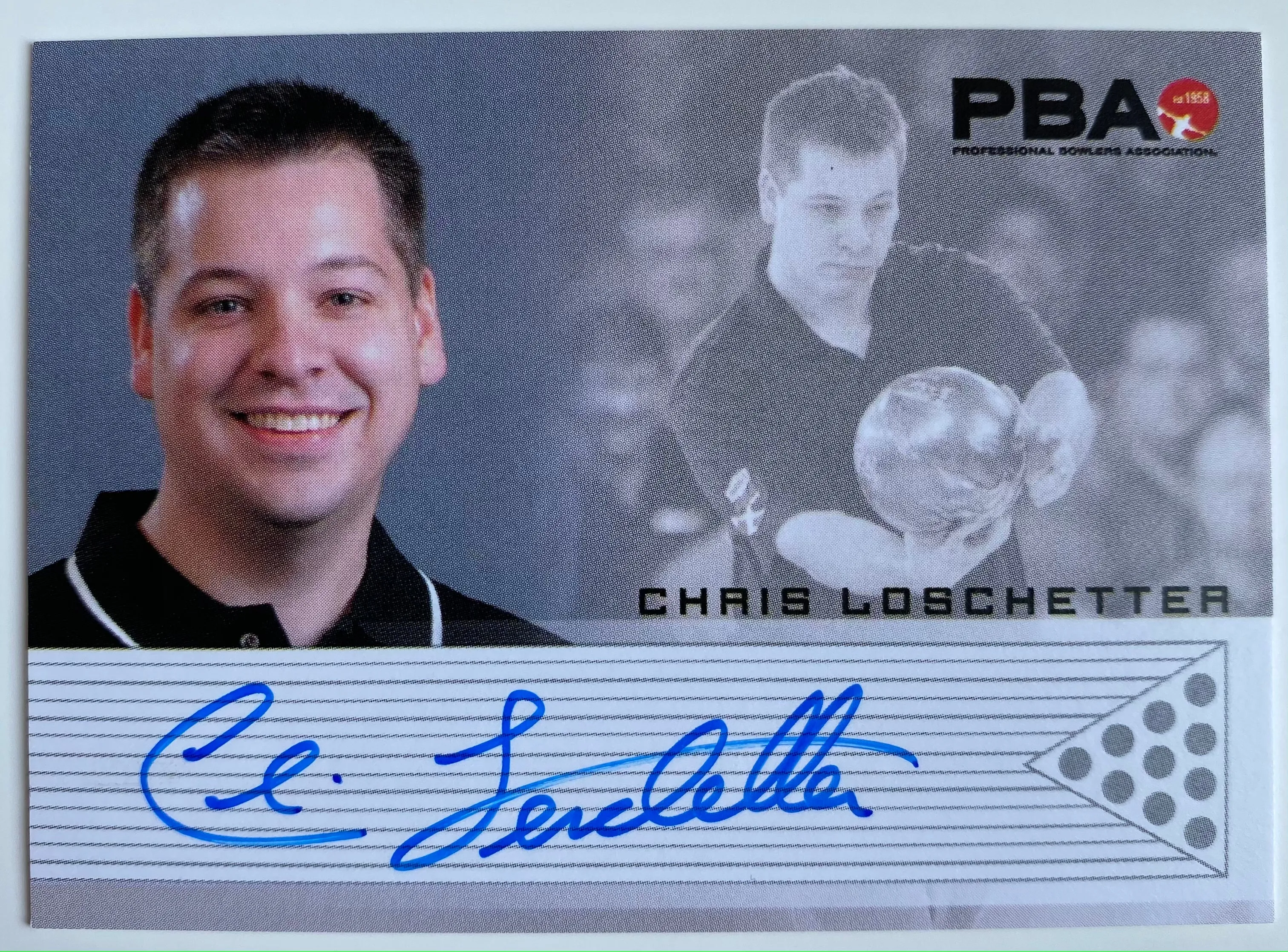 Chris Loschetter 2008 Rittenhouse PBA Autograph Bowling Card