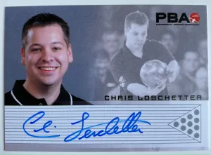 Chris Loschetter 2008 Rittenhouse PBA Autograph Bowling Card