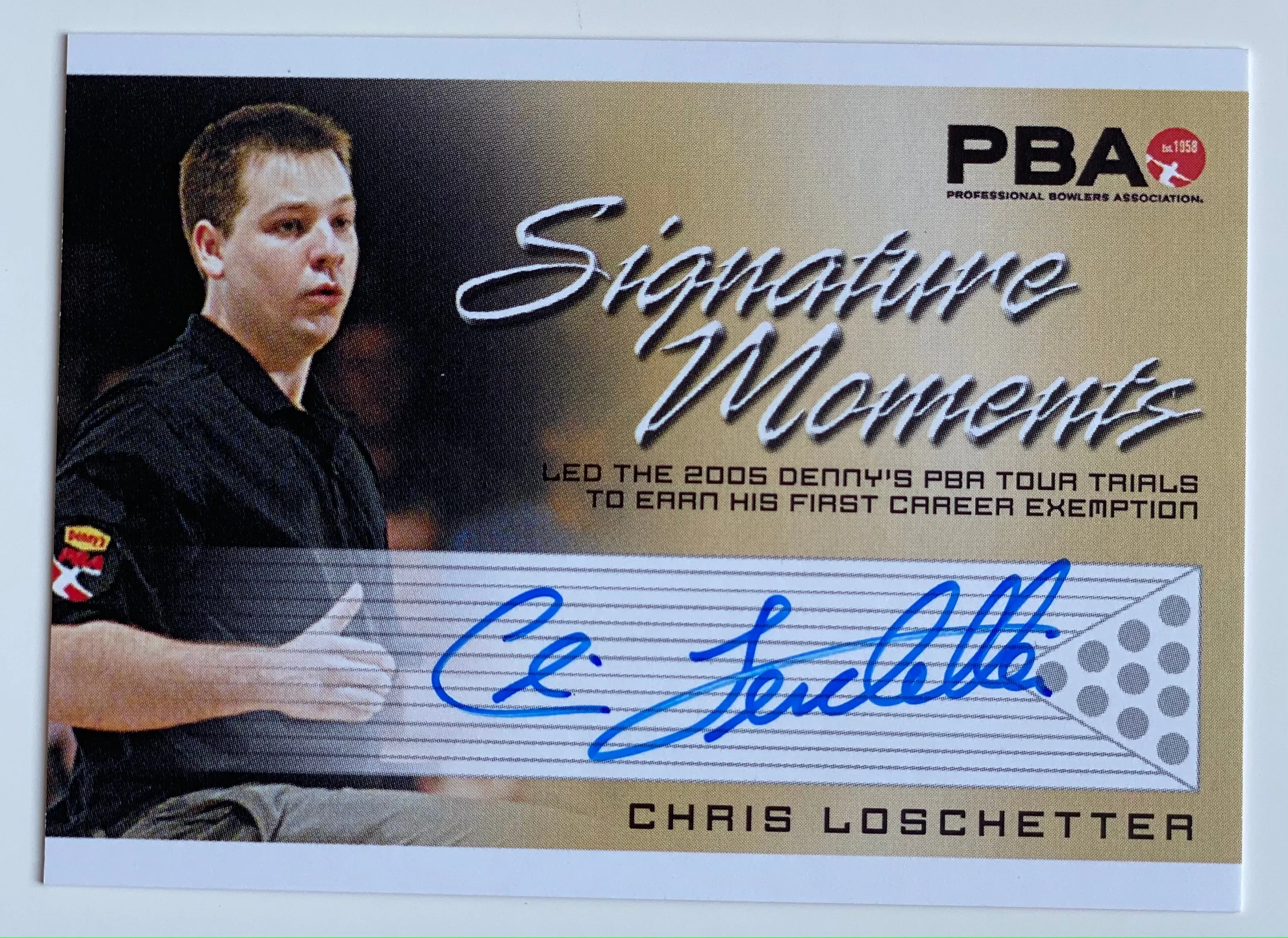 Chris Loschetter 2008 Rittenhouse Signature Moments PBA Autograph Bowling Card