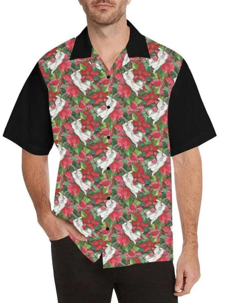 Christmas Cats Retro Bowling Shirt