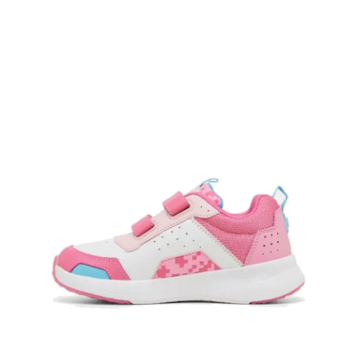 Clarks Hendy Pink/White Minecraft Trainer Shoes