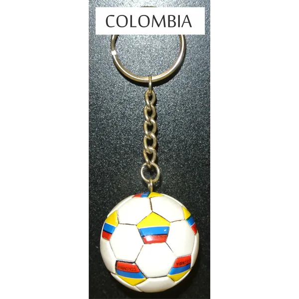 Colombia Soccer Ball Metal Key Chain