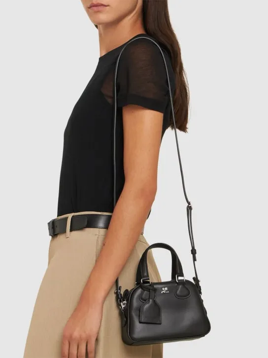 Courreges   Mini Bowling leather bag 