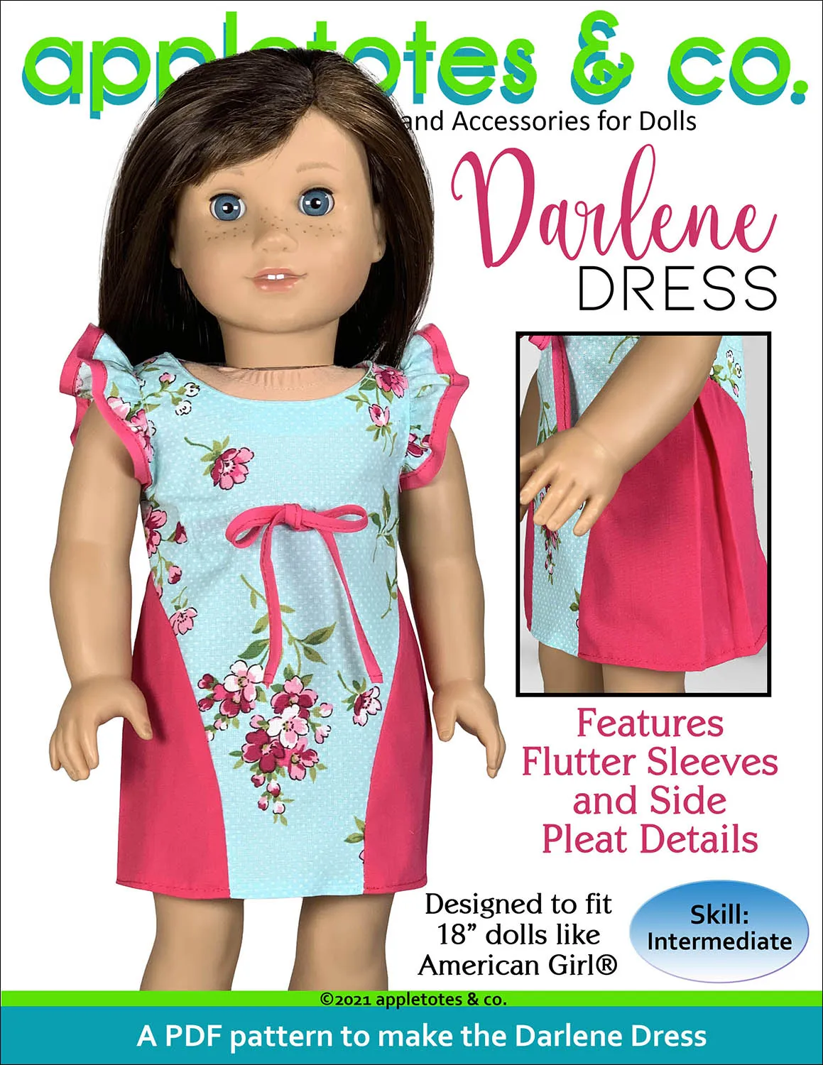 Darlene Dress 18 Inch Doll Sewing Pattern