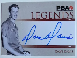 Dave Davis 2008 Rittenhouse PBA Legends Autograph Bowling Card