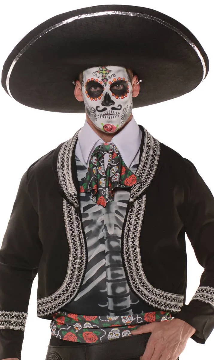 Day of the Dead Mens Plus Size Mariachi Skeleton Costume