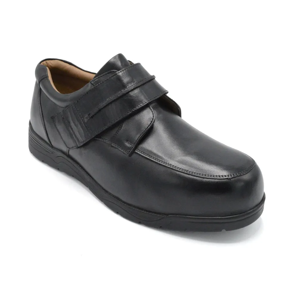 DB Donald - Extra Wide Velcro Close Shoe - 6V (6E-8E) Fitting - Black