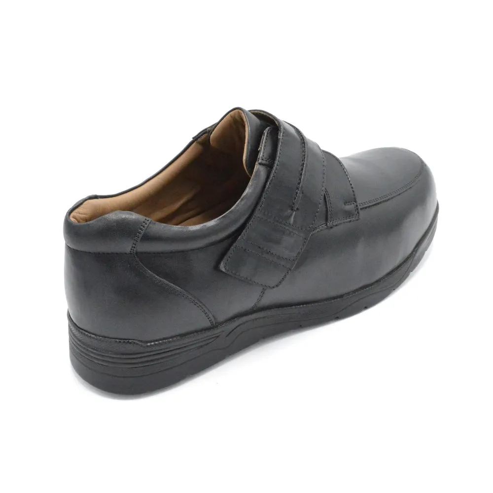 DB Donald - Extra Wide Velcro Close Shoe - 6V (6E-8E) Fitting - Black