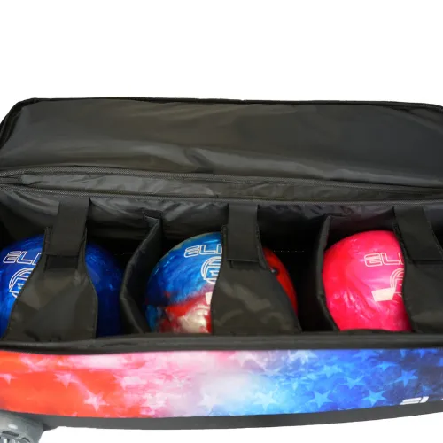 Elite Basic Triple Roller Red/White/Blue Freedom Bowling Bag