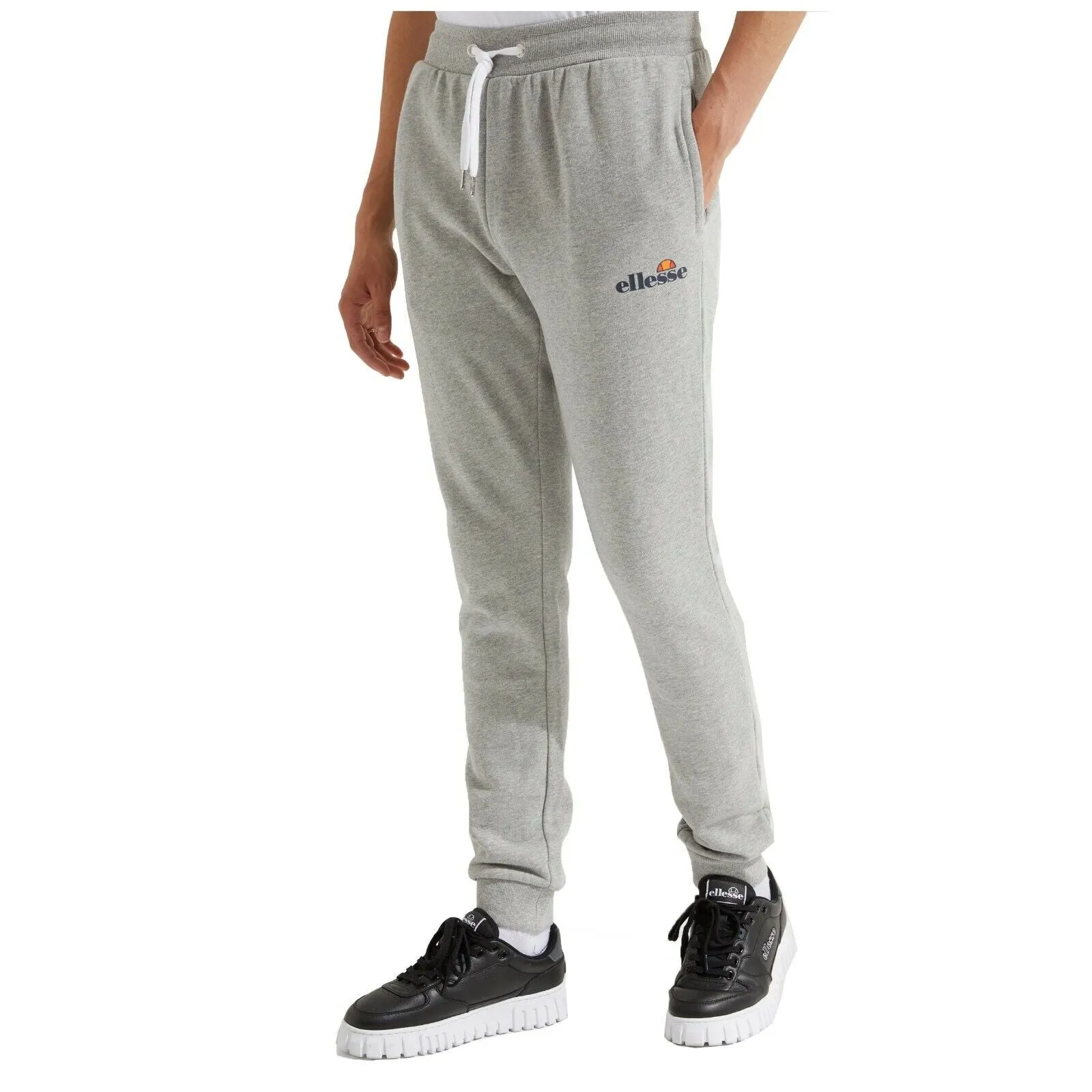 Ellesse Mens Joggers Sweatpants Fleece Casual Running Bottoms Cuffed Sweat Pants