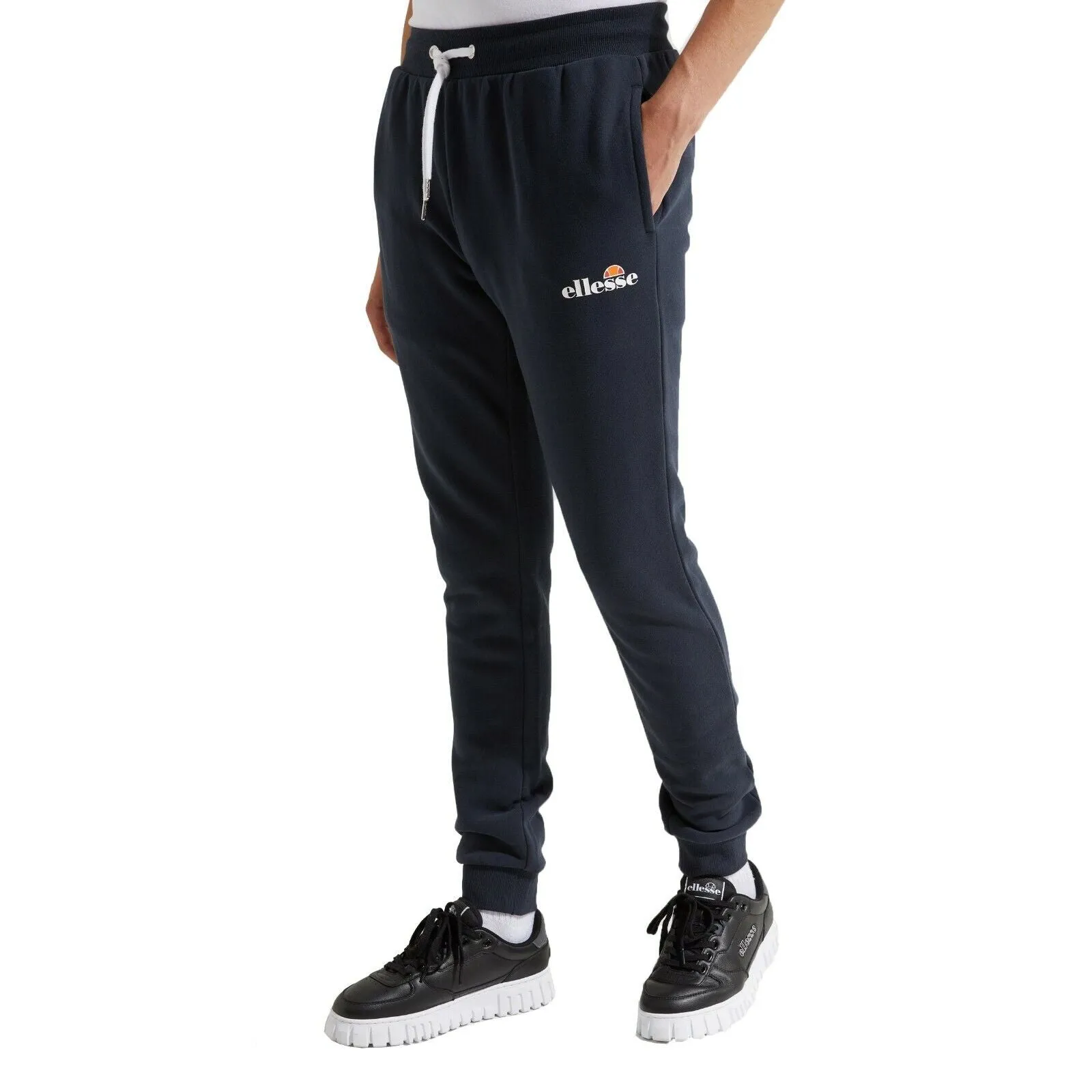 Ellesse Mens Joggers Sweatpants Fleece Casual Running Bottoms Cuffed Sweat Pants