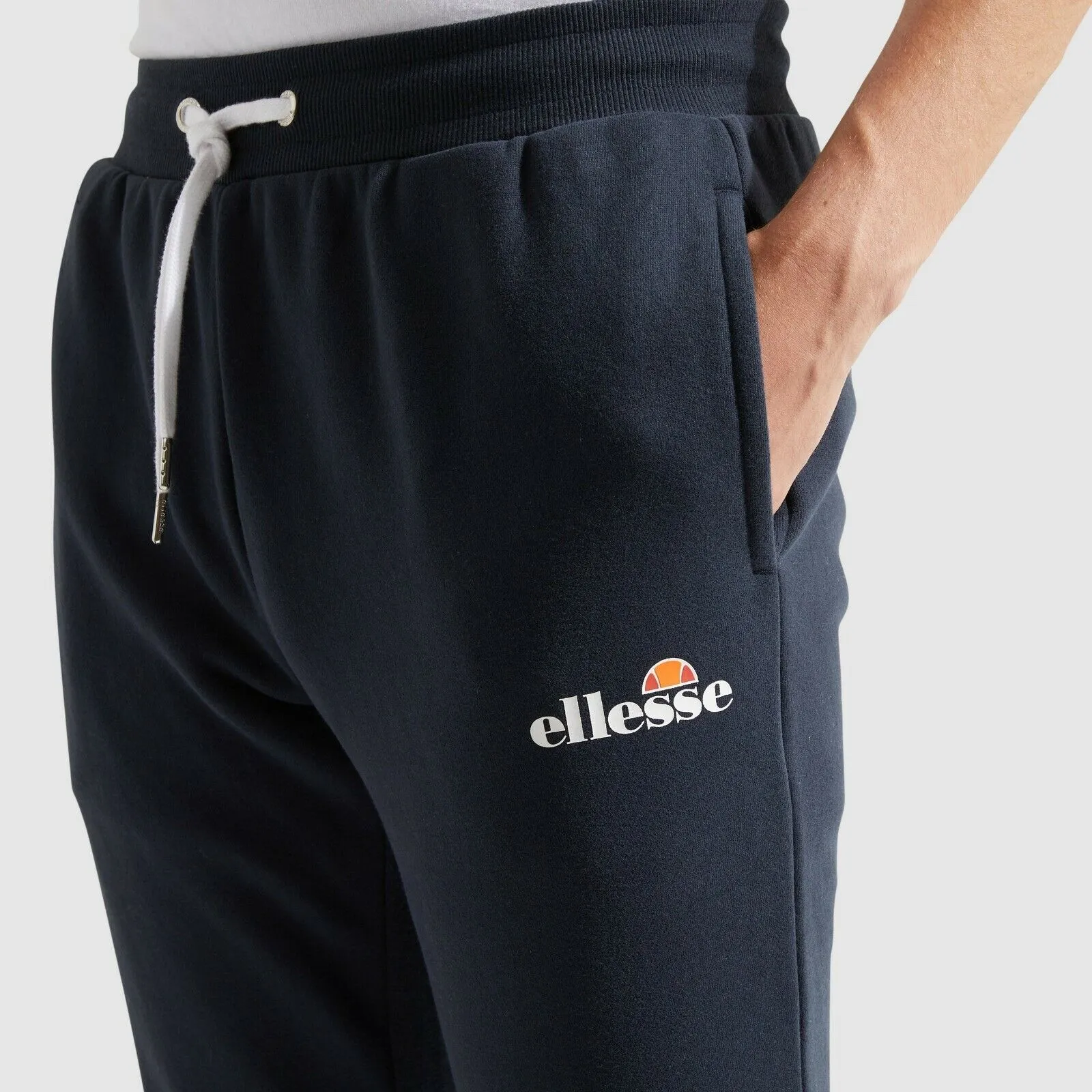 Ellesse Mens Joggers Sweatpants Fleece Casual Running Bottoms Cuffed Sweat Pants