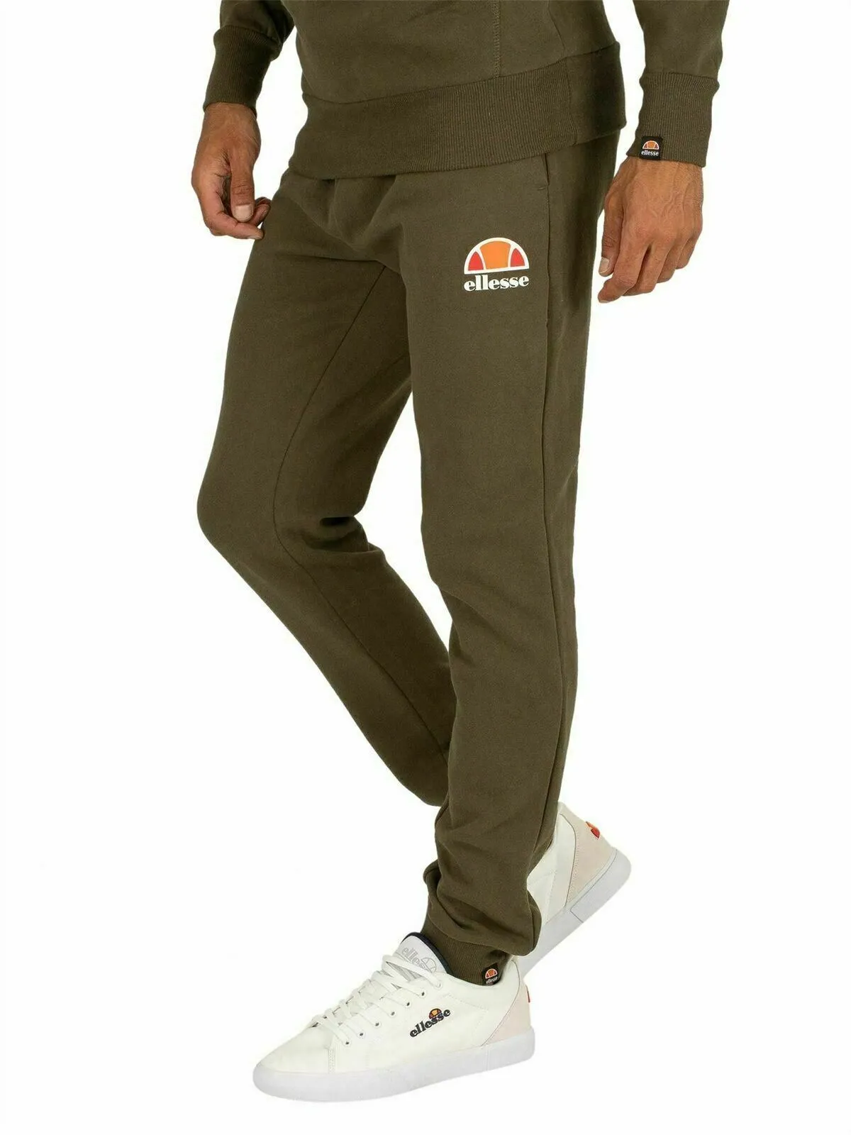 Ellesse Mens Joggers Sweatpants Fleece Casual Running Bottoms Cuffed Sweat Pants