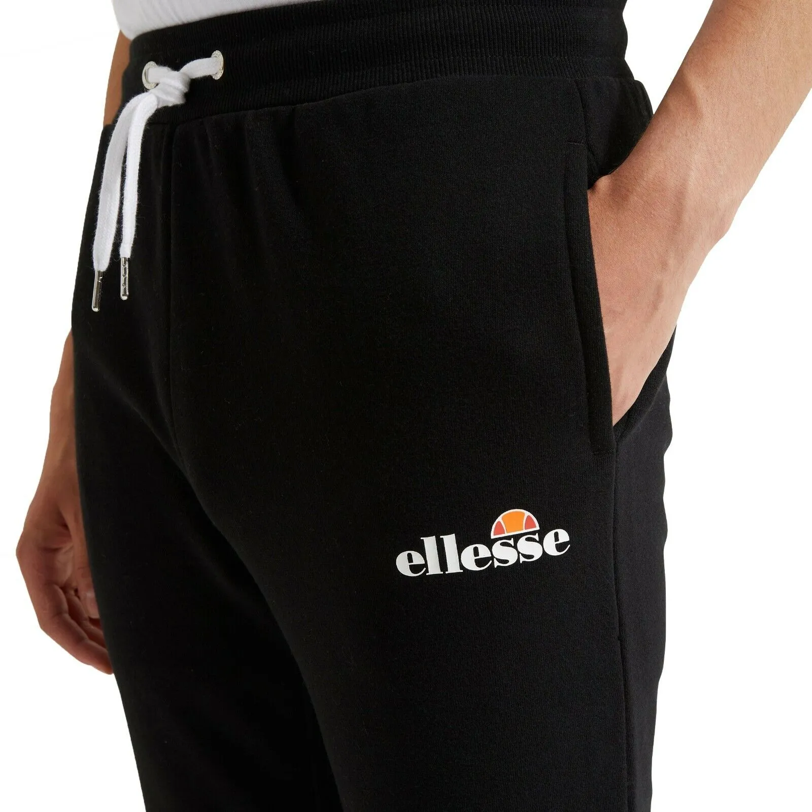 Ellesse Mens Joggers Sweatpants Fleece Casual Running Bottoms Cuffed Sweat Pants