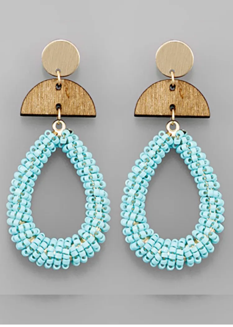 Emery Wedge Earring-Turquoise