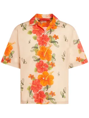 Etro   Floral bowling shirt 