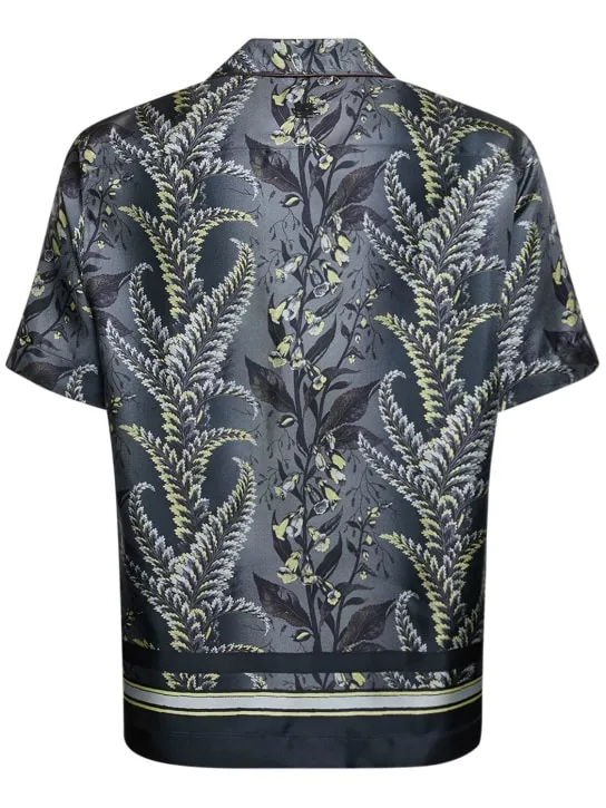 Etro   Printed silk bowling shirt 