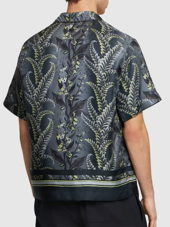 Etro   Printed silk bowling shirt 