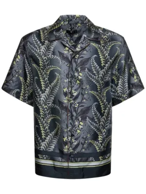 Etro   Printed silk bowling shirt 