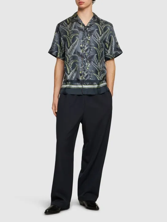 Etro   Printed silk bowling shirt 