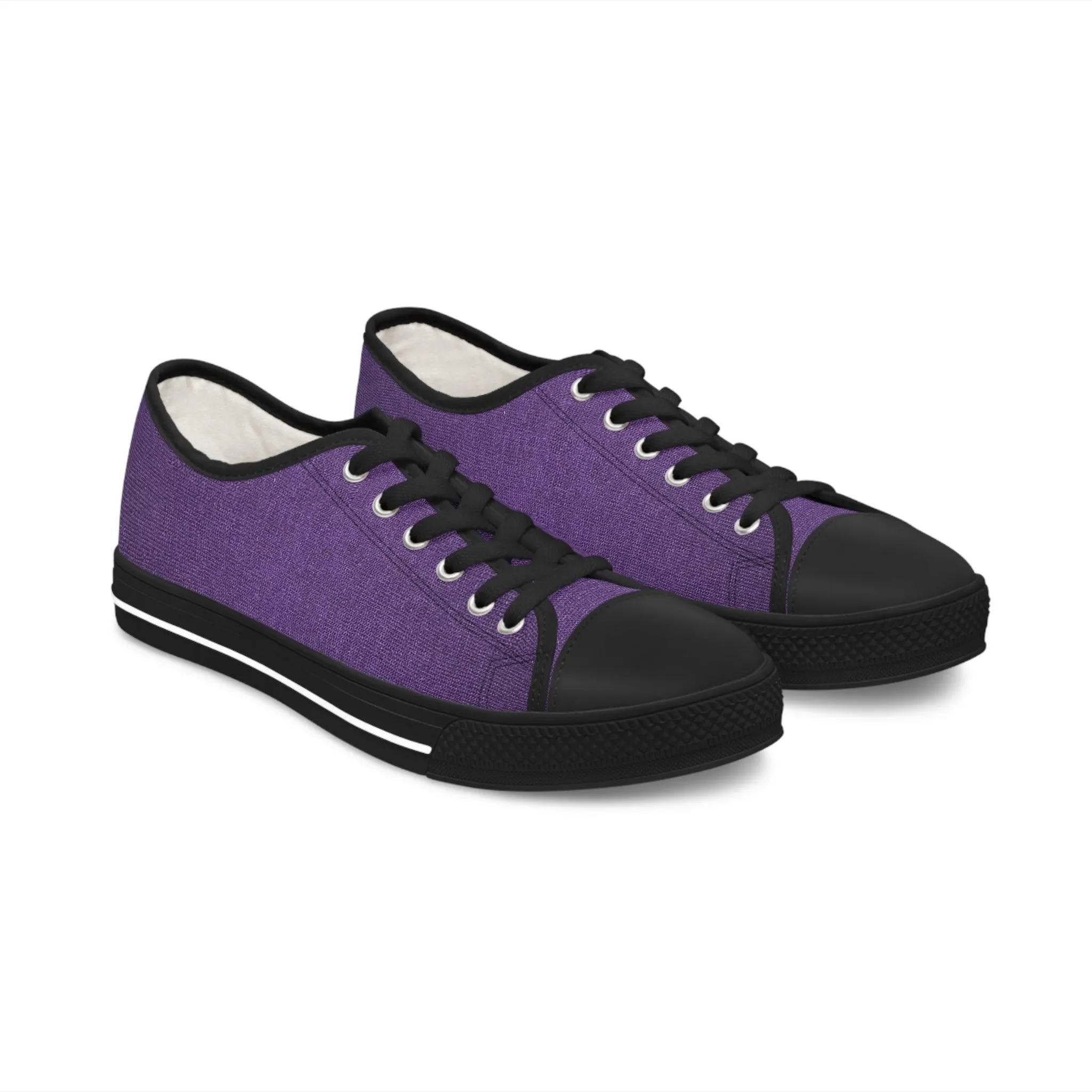 Fauz Purple Silk Women's Low Top Sneakers