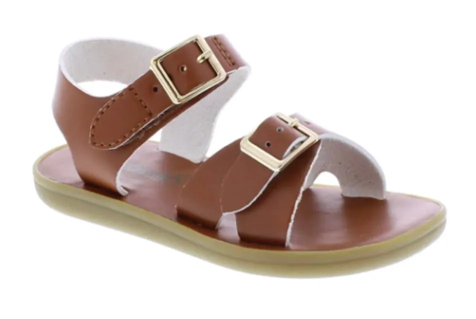 Footmates Sandal (Tide) White, Navy, Tan