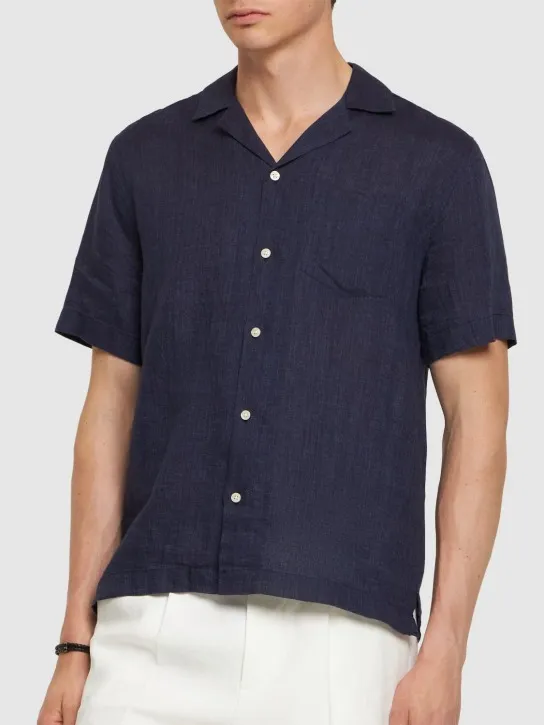 Frescobol Carioca   Angelo linen bowling shirt 