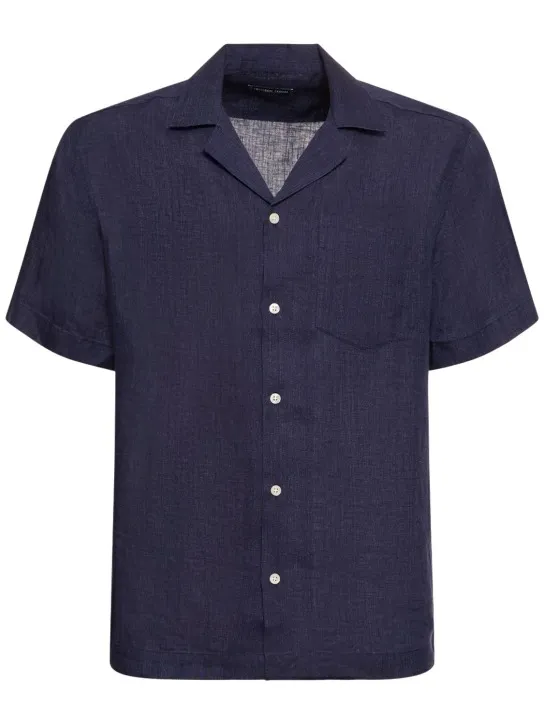 Frescobol Carioca   Angelo linen bowling shirt 