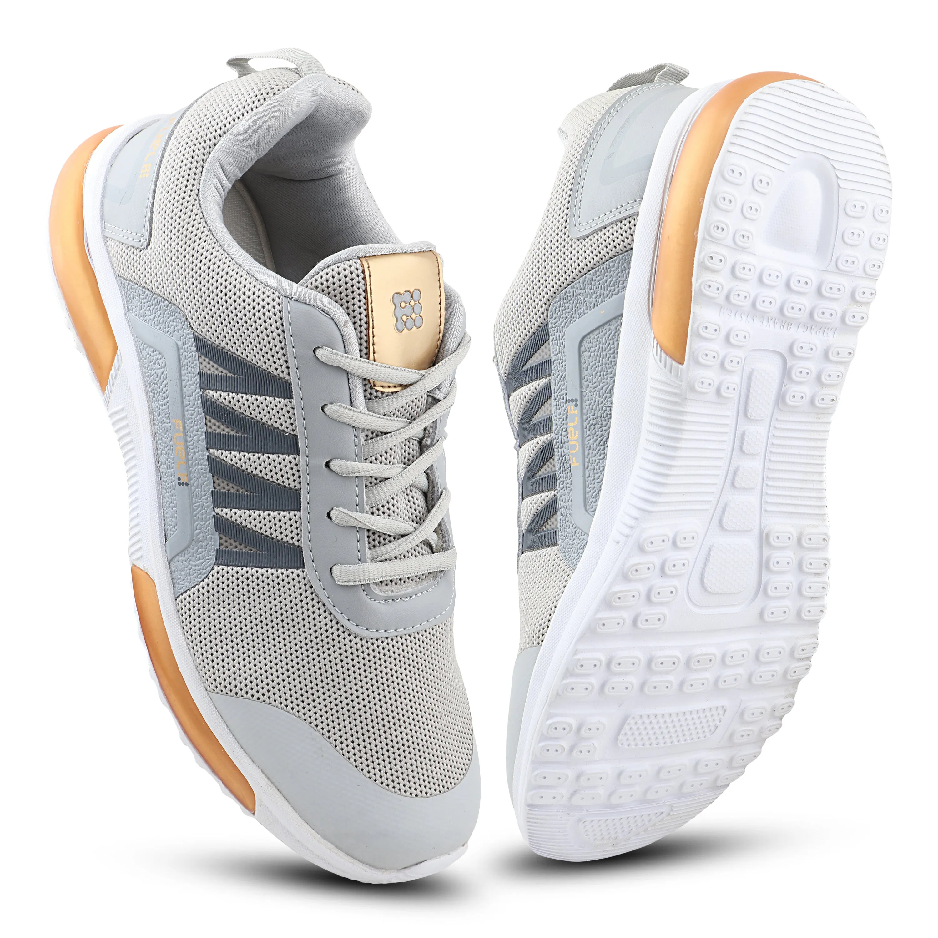 FUEL Polo Sport Shoe For Men's (Grey & Gold)