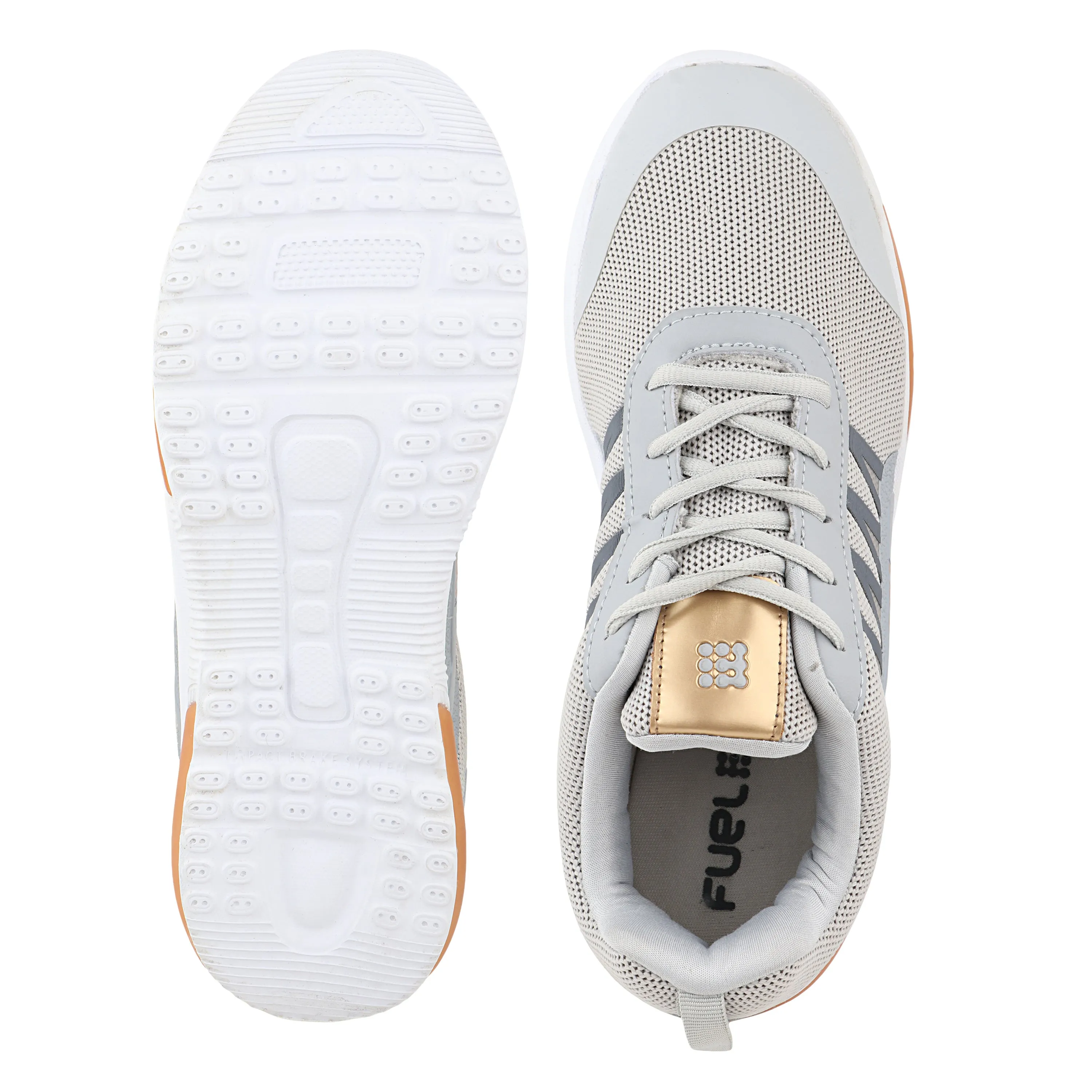 FUEL Polo Sport Shoe For Men's (Grey & Gold)