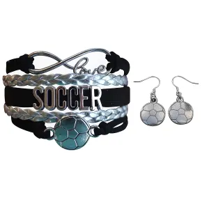 Girls Soccer Infinity Jewelry Set