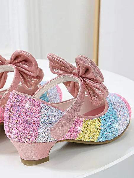 Glitter Bowed Princess Shoes By Liv and Mia