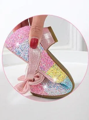 Glitter Bowed Princess Shoes By Liv and Mia