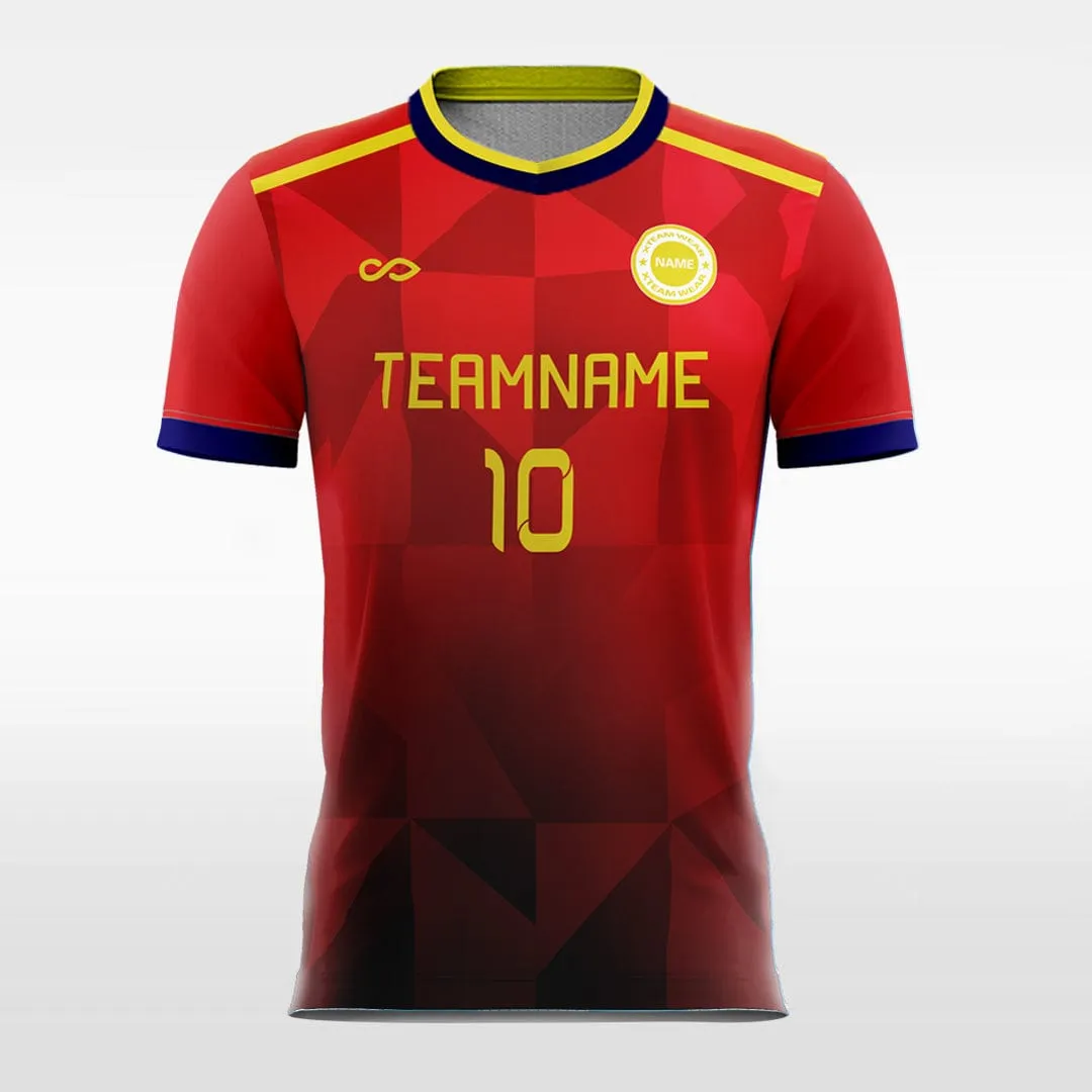 Gradient Geometry - Custom Kids Soccer Jerseys Design Red