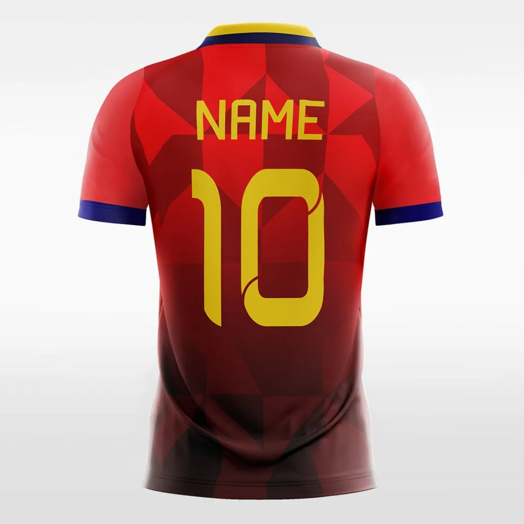 Gradient Geometry - Custom Kids Soccer Jerseys Design Red