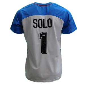 Hope Solo Autographed USA Soccer Jersey Blue and White (JSA)