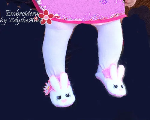 INFANT BUNNY SLIPPER. In The Hoop Machine Embroidery. 3 sizes included.  - INSTANT DOWNLOAD