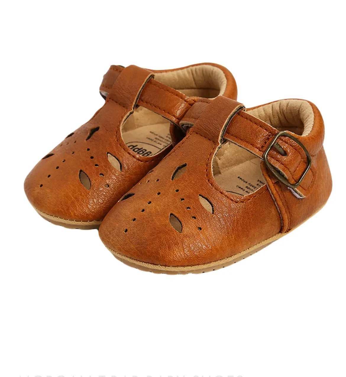 JESSICA T-BAR BABY SHOES - TAN