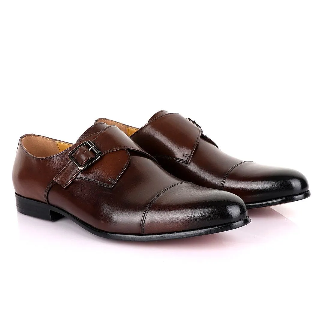 John Mendson Single Strap Coffee Leather Shoe