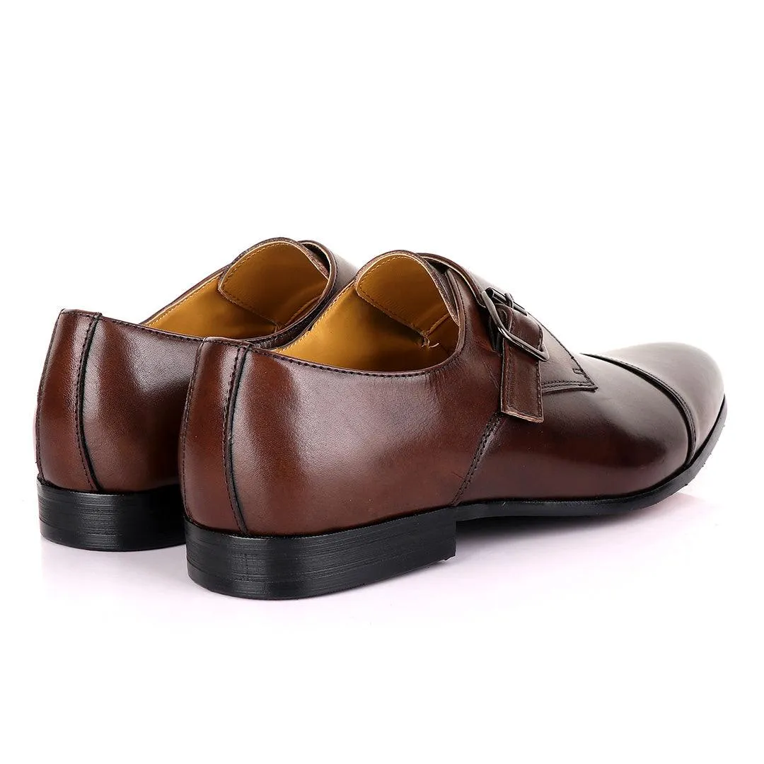 John Mendson Single Strap Coffee Leather Shoe