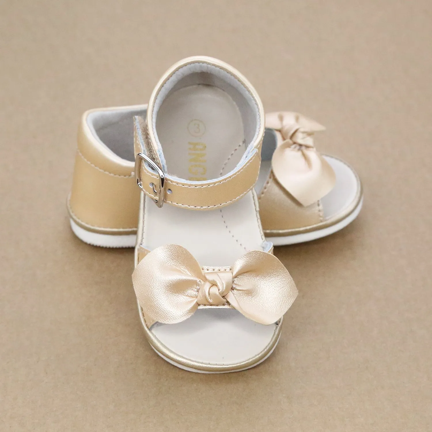 Jolie Baby Girls Open Toe Bow Sandal