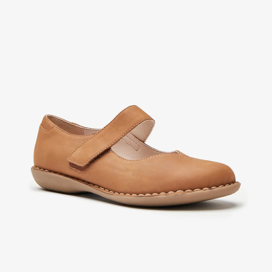 June Nubuck Mary Jane Ballet Style Shoes