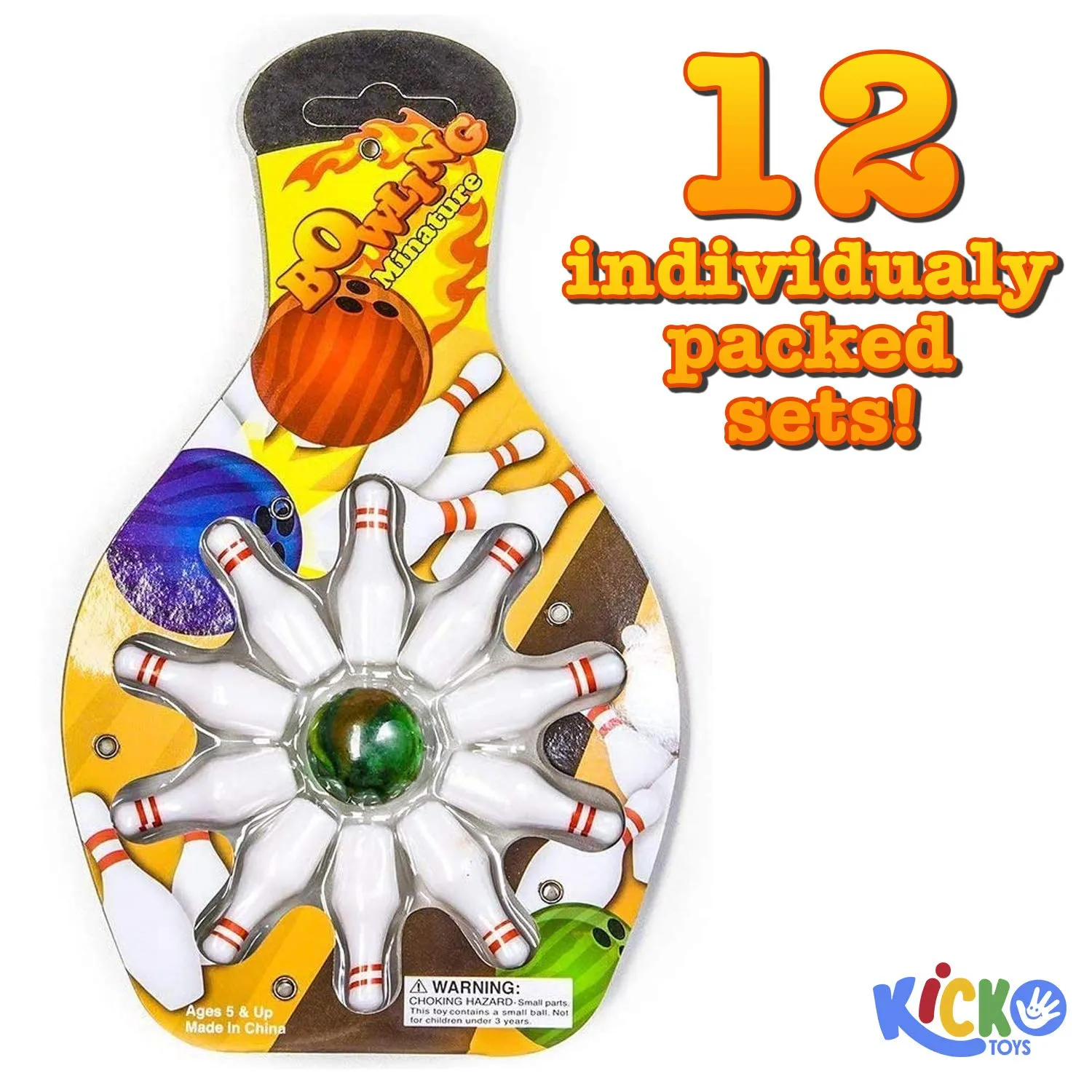 Kicko Miniature Bowling Game Set -24 Pack Deluxe - for Kids, Playing, Party, Fun, Boys