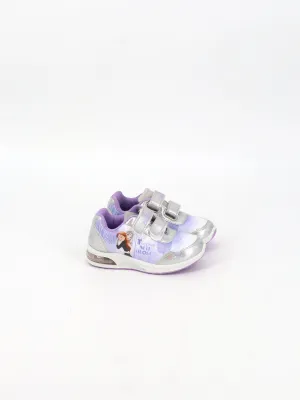 Kids Girl's Graphic Printed Shoes,Silver/Light Purple