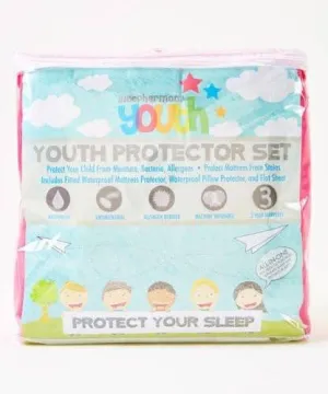 Kids Pink Mattress Cover & Sheet Set in One -Full Size