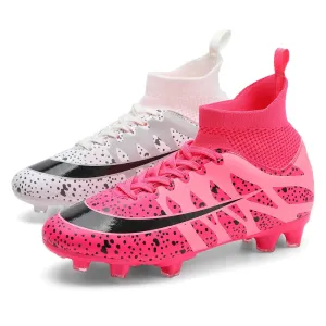 Kids/Youth Two Color High Ankle Cleats for Outdoor and Grass