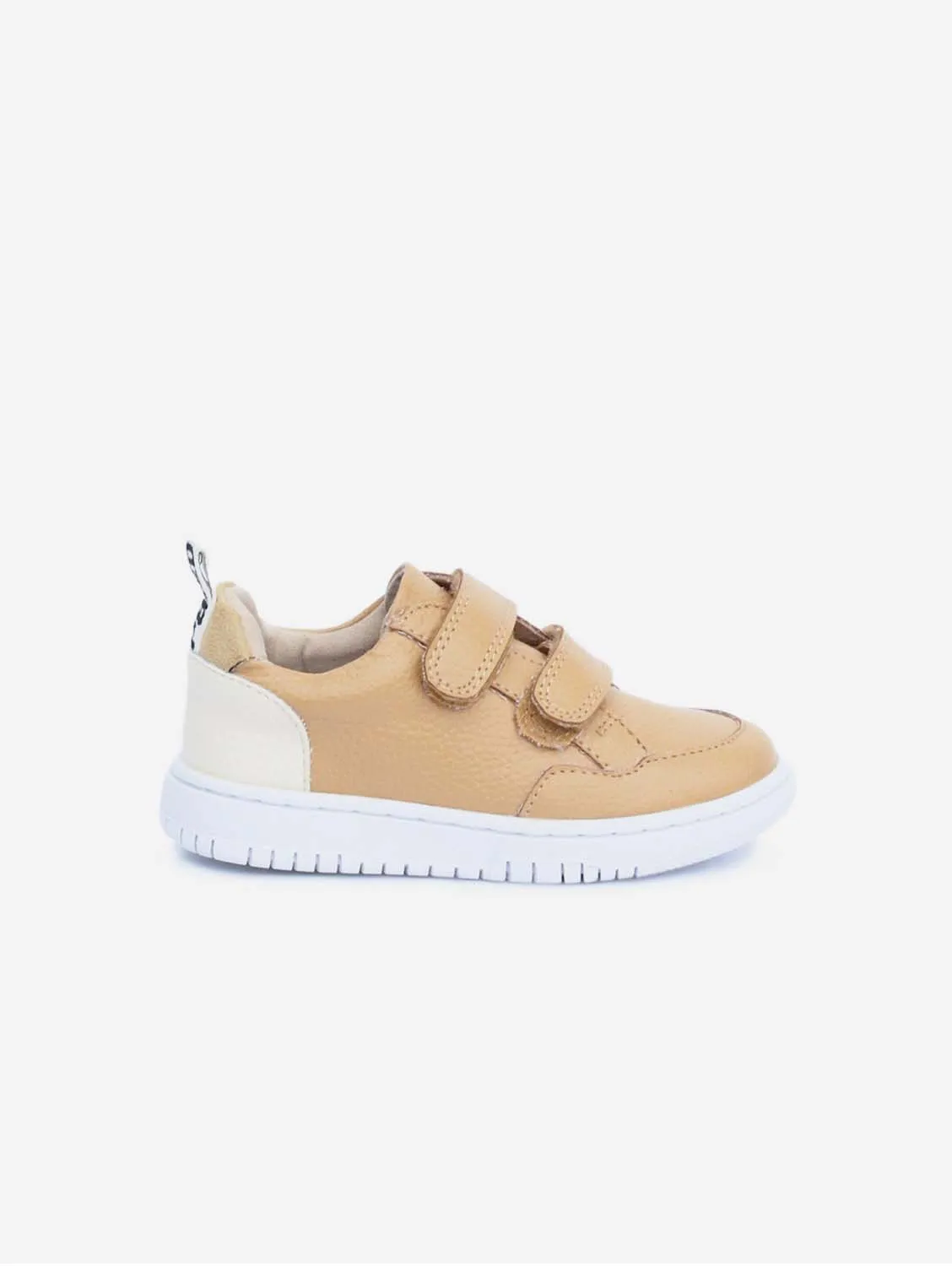 Kipos Vegan Leather Velcro Kids Sneakers | Tan