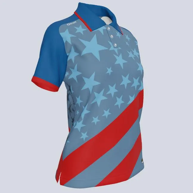 Ladies Stars & Stripes Custom USA Polo